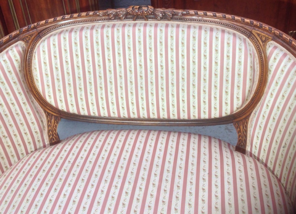 FRENCH UPHOLSTERED WALNUT SOFA View III