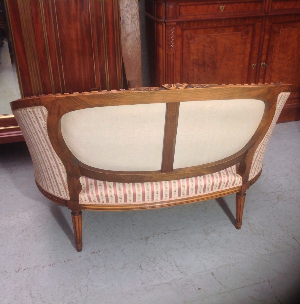 FRENCH UPHOLSTERED WALNUT SOFA View VII