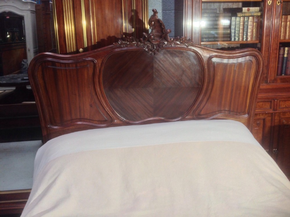 FRENCH MAHOGANY CARVED BED View V