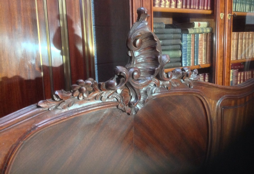 FRENCH MAHOGANY CARVED BED View VI