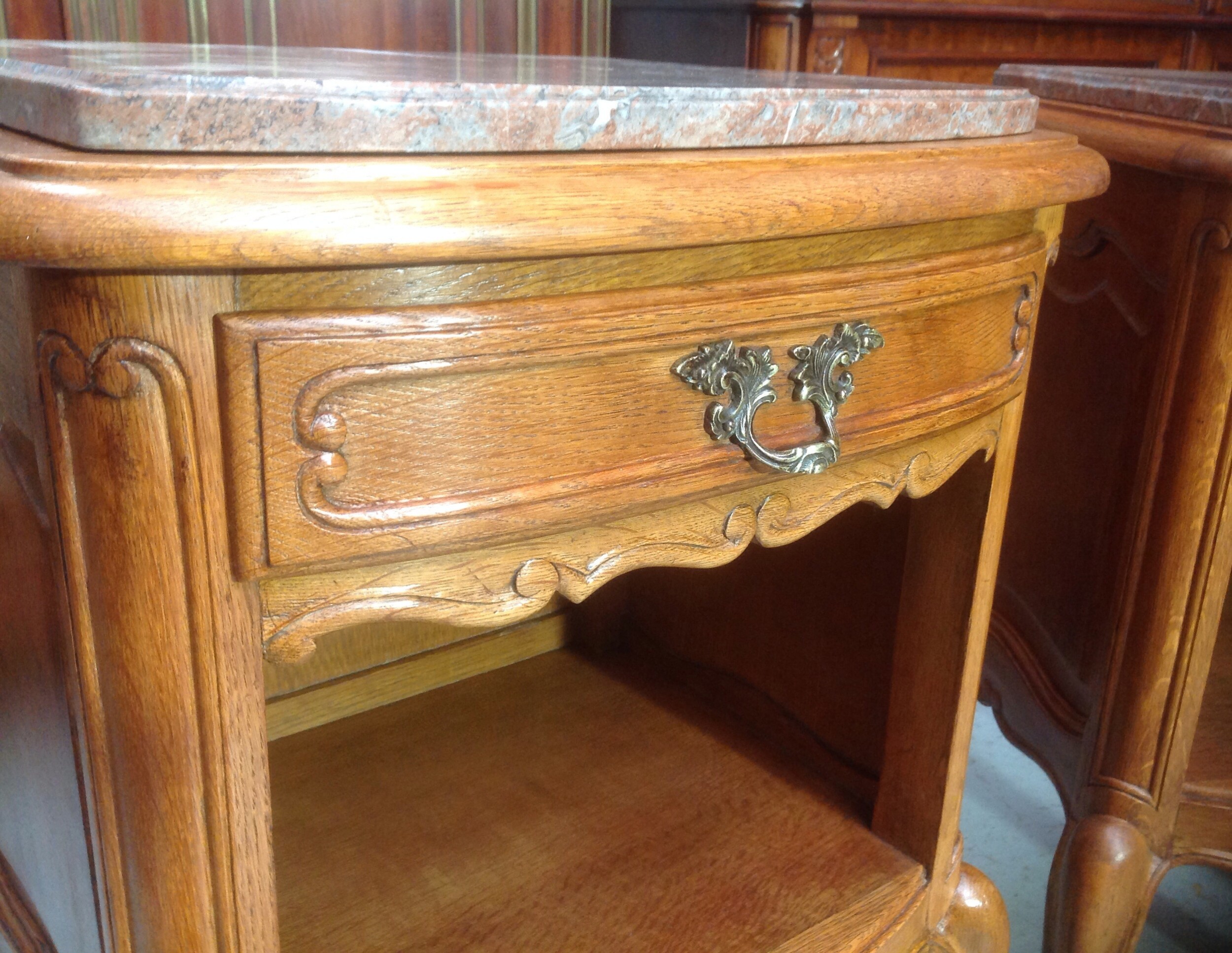 PAIR OF FRENCH OAK BEDSIDE CABINETS View III