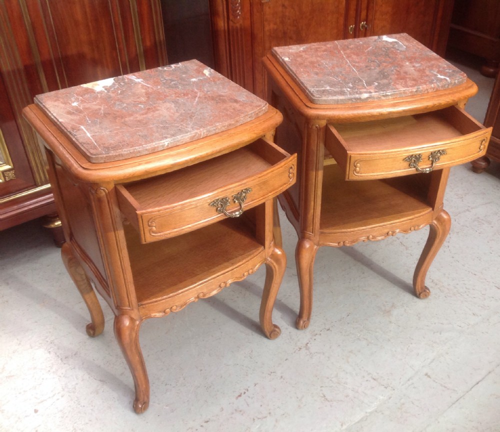PAIR OF FRENCH OAK BEDSIDE CABINETS View VI
