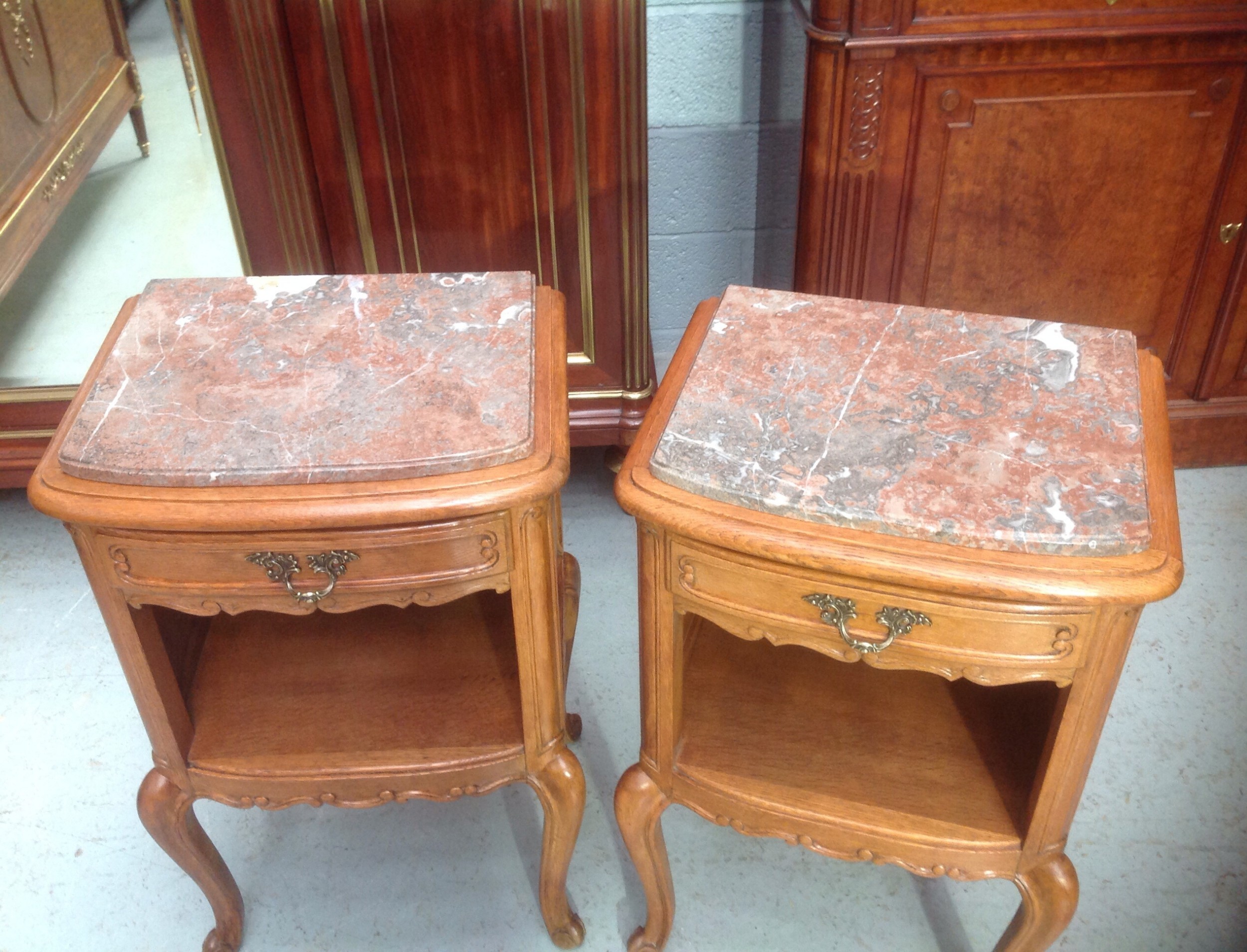 PAIR OF FRENCH OAK BEDSIDE CABINETS View VIII