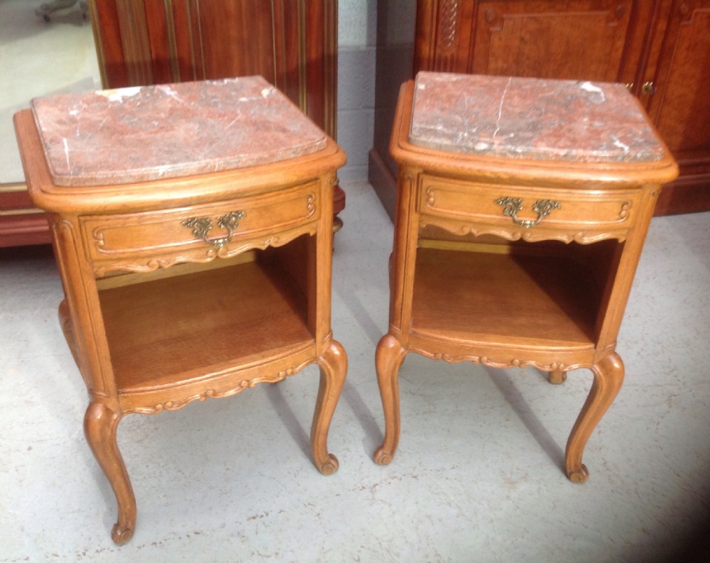 PAIR OF FRENCH OAK BEDSIDE CABINETS View IX