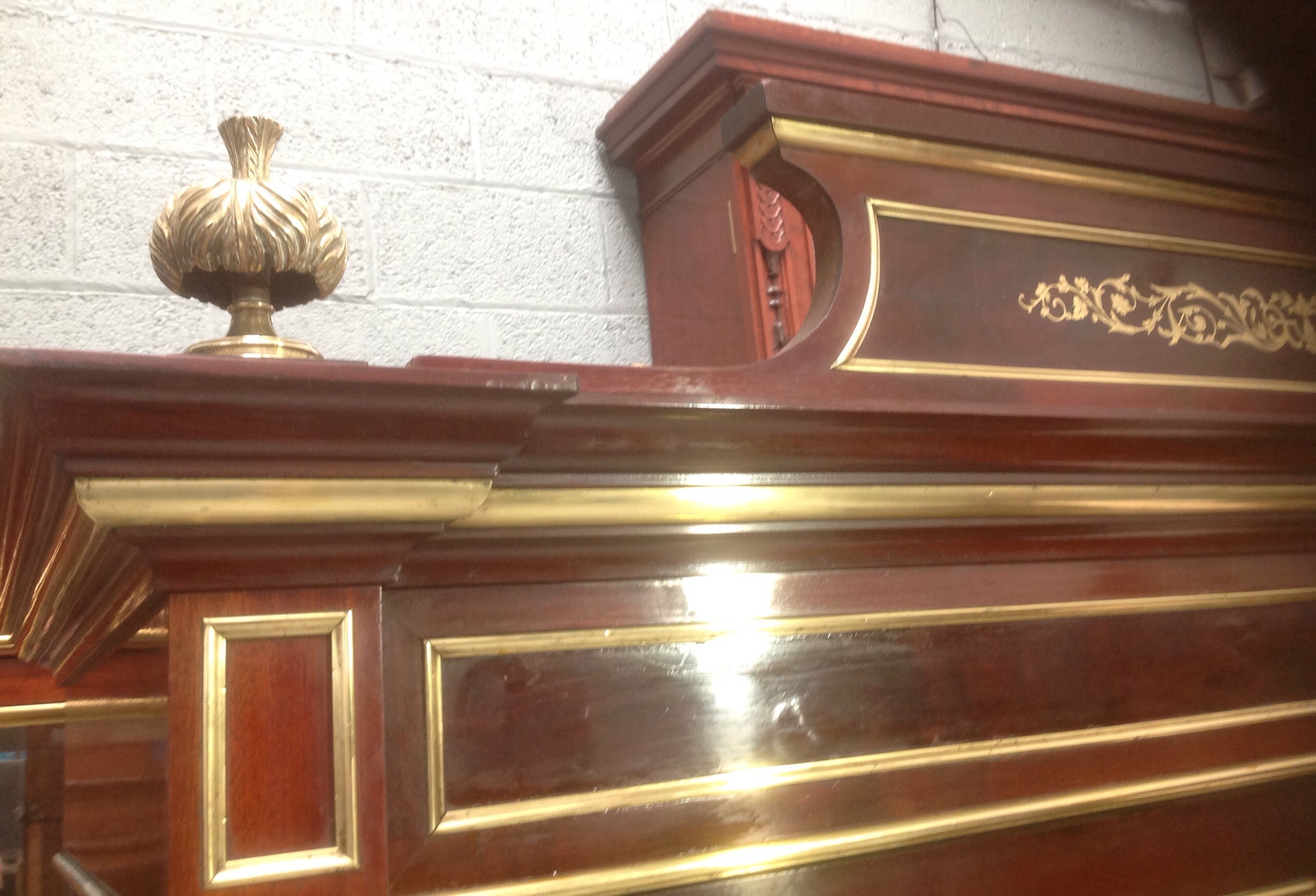 FRENCH MAHOGANY ARMOIRE WITH BOULLE INLAYS View III