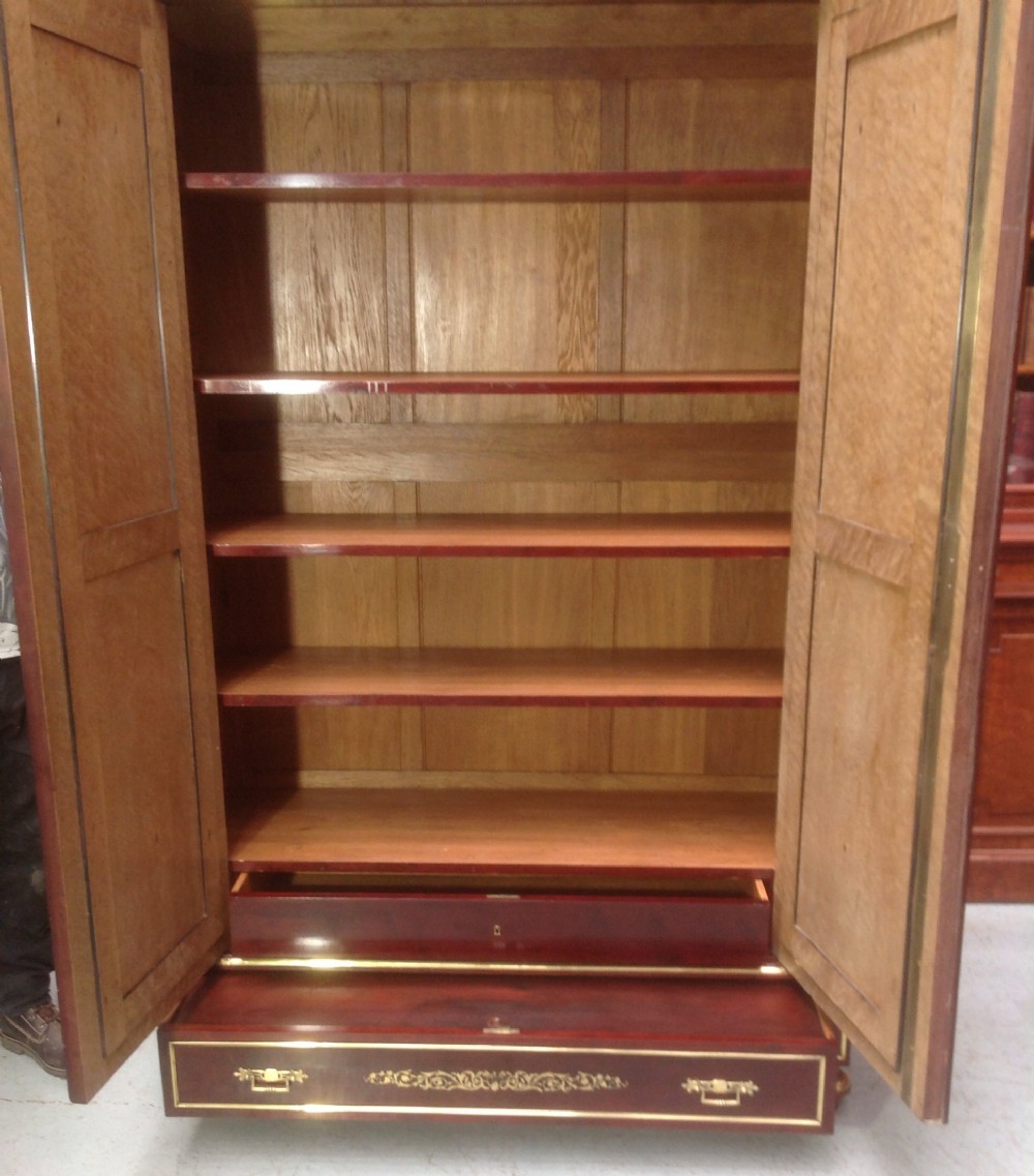 FRENCH MAHOGANY ARMOIRE WITH BOULLE INLAYS View XIII