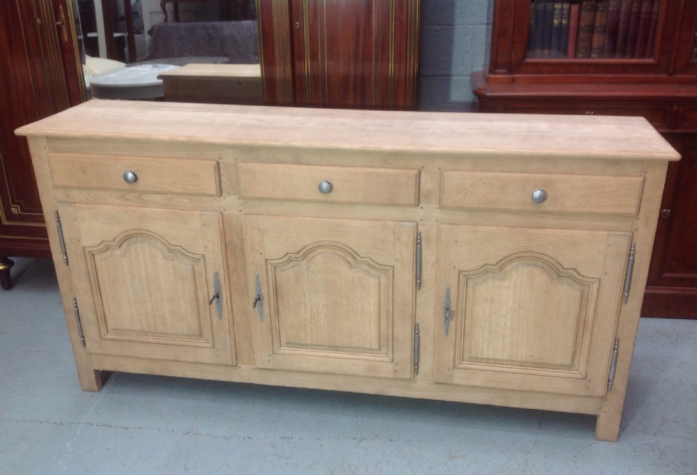 stripped oak frenck sideboard - CATEGORY: ANTIQUE SIDEBOARDS - DATED 1920