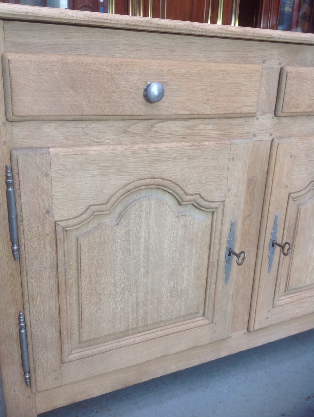 STRIPPED OAK FRENCK SIDEBOARD View II