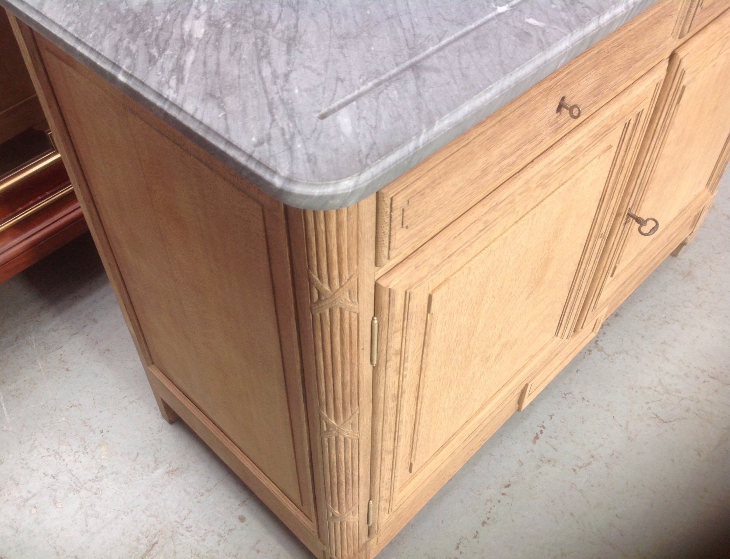 FRENCH STRIPPED  OAK WASHSTAND View II