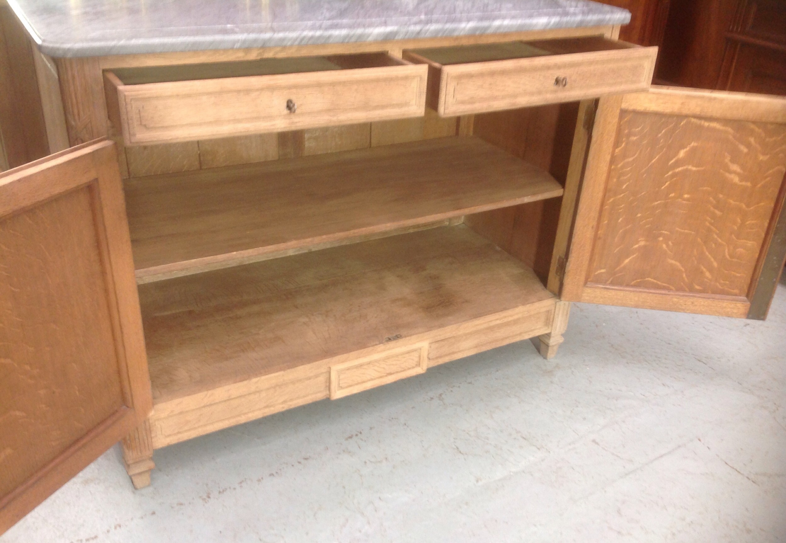 FRENCH STRIPPED  OAK WASHSTAND View VIII