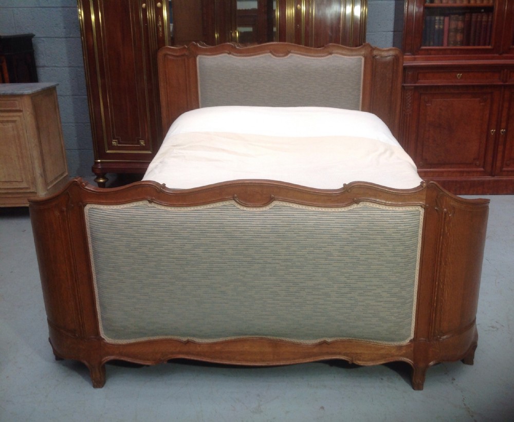 CARVED OAK SUPER KING SIZE FRENCH BED View VIII
