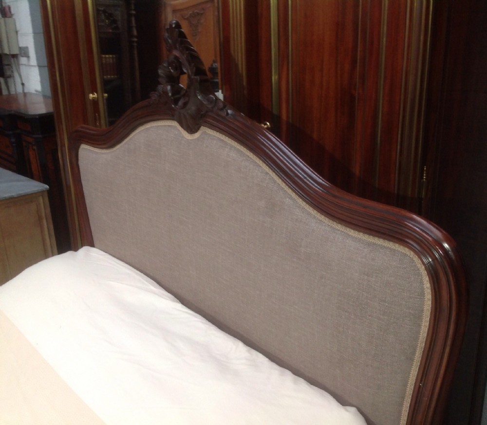 MAHOGANY FRENCH UPHOLSTERED BED View IV