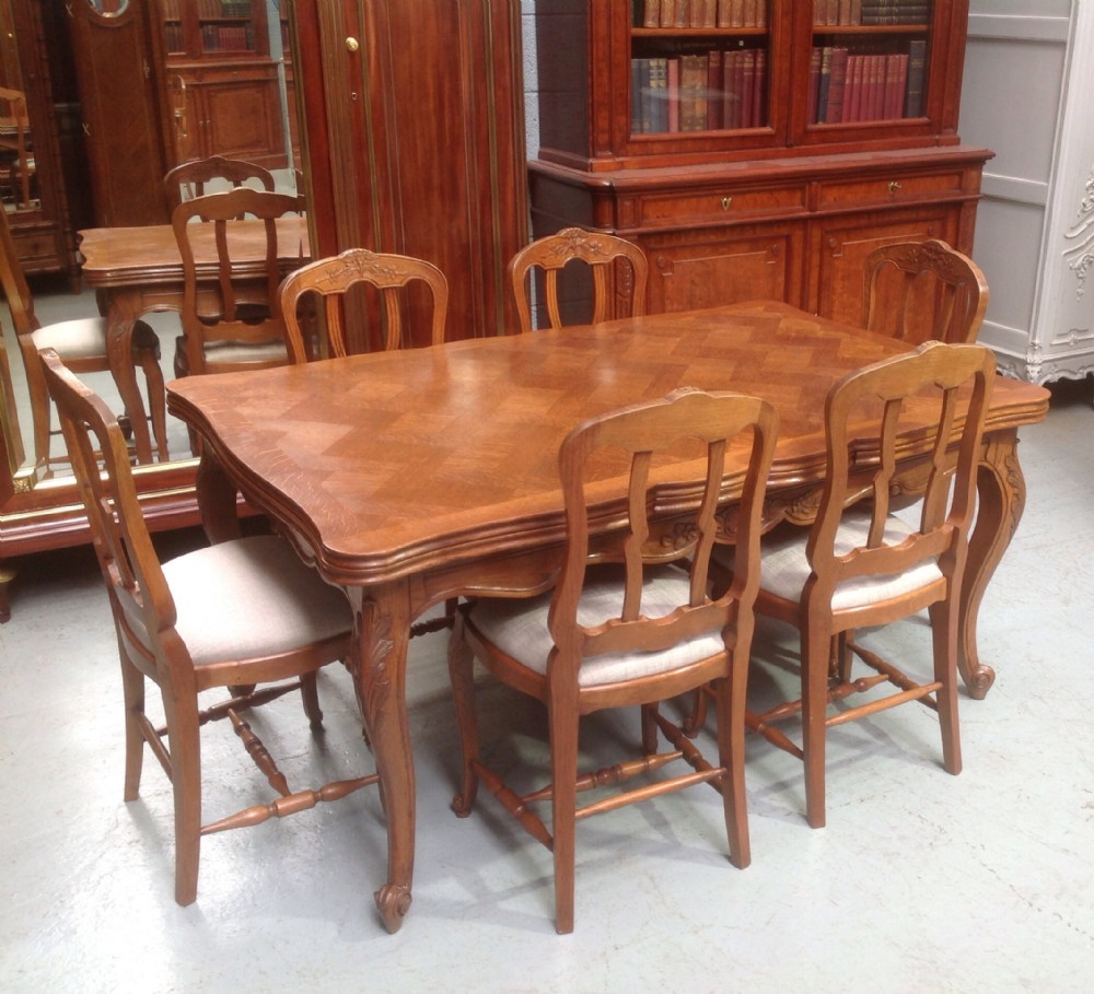 FRENCH OAK DRAW LEAF EXTENDING TABLE View VIII