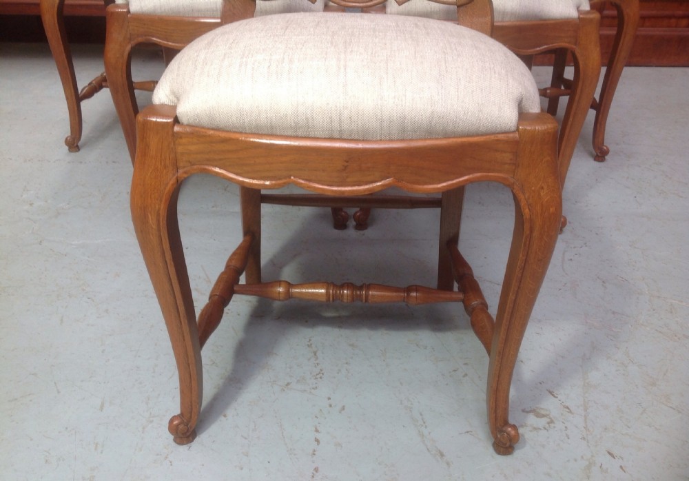 SET OF 6 CARVED OAK FRENCH CHAIRS View VI