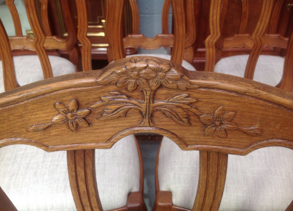 SET OF 6 CARVED OAK FRENCH CHAIRS View VIII