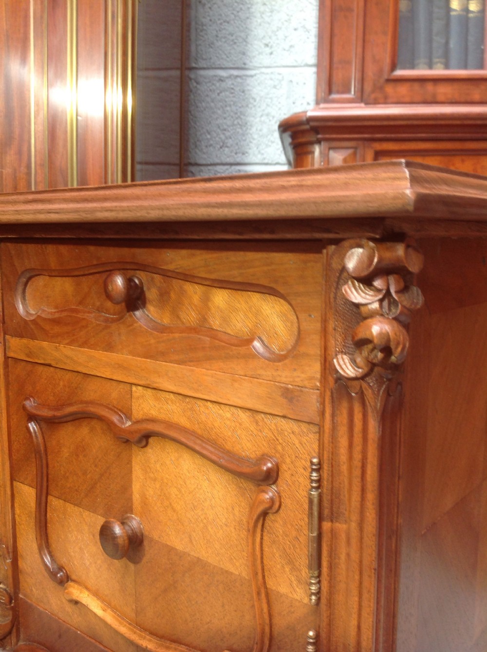 PAIR OF WALNUT FRENCH BEDSIDE CABINETS View V