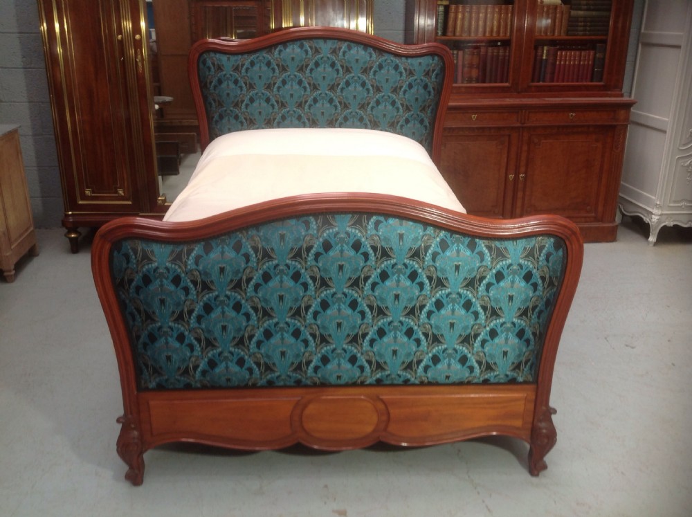 MAHOGANY FRENCH UPHOLSTERED BED View II