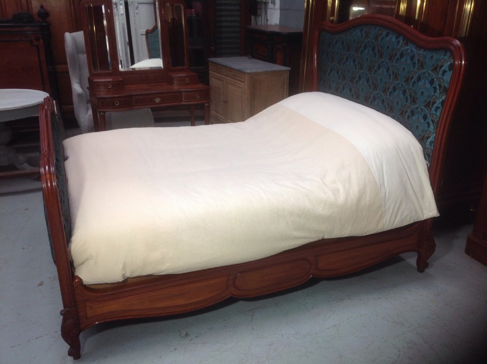 MAHOGANY FRENCH UPHOLSTERED BED View III