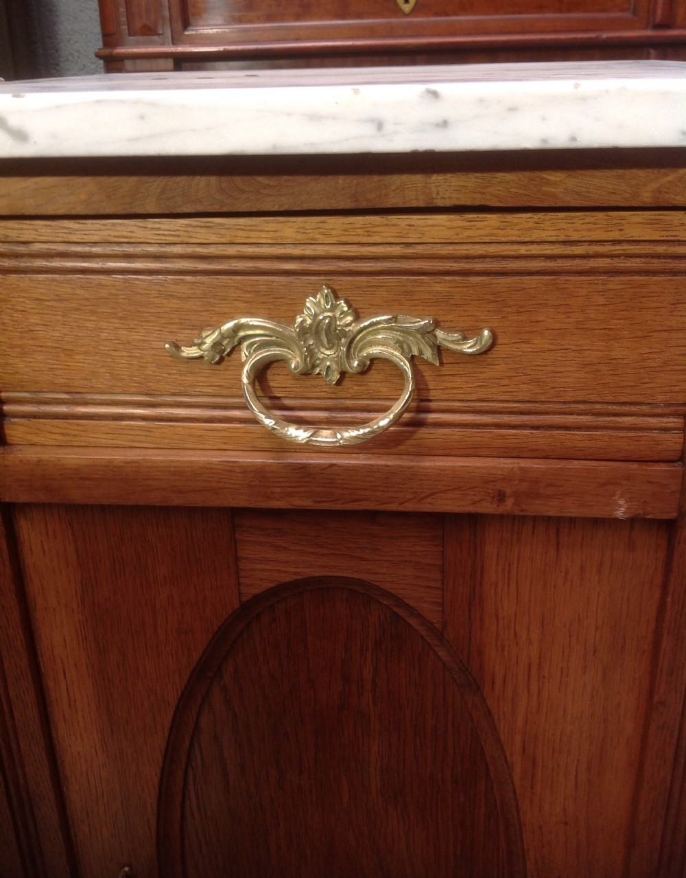 PAIR OF OAK FRENCH BEDSIDE CABINETS View III
