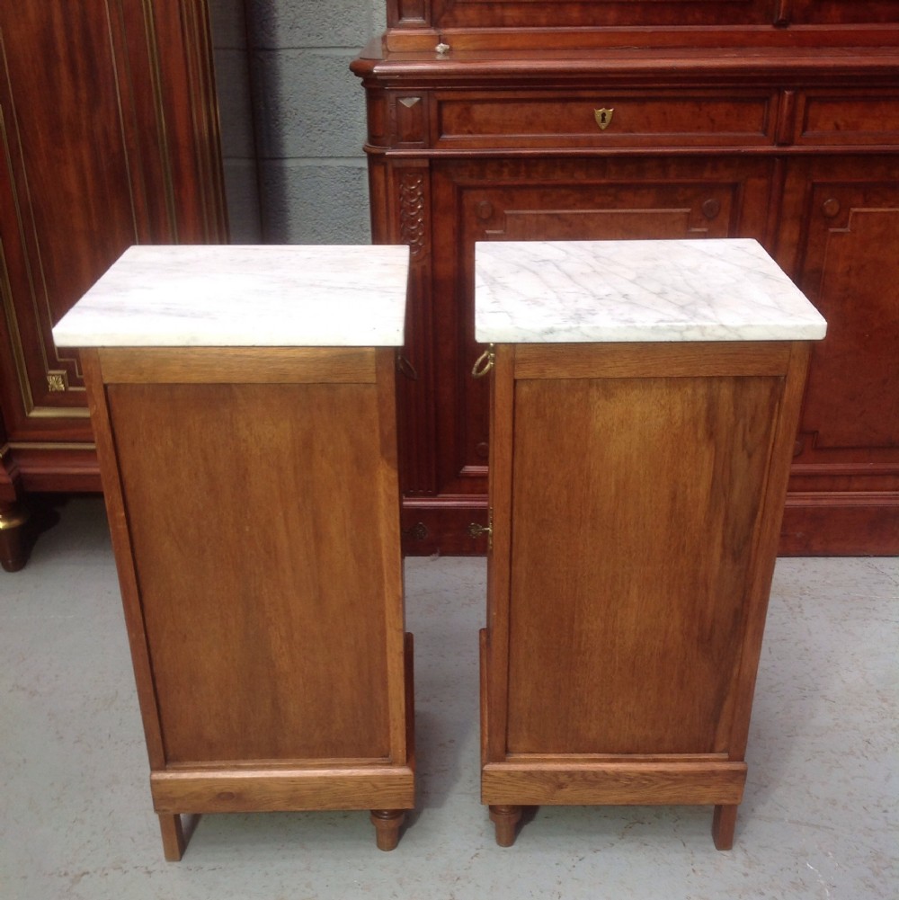 PAIR OF OAK FRENCH BEDSIDE CABINETS View IV