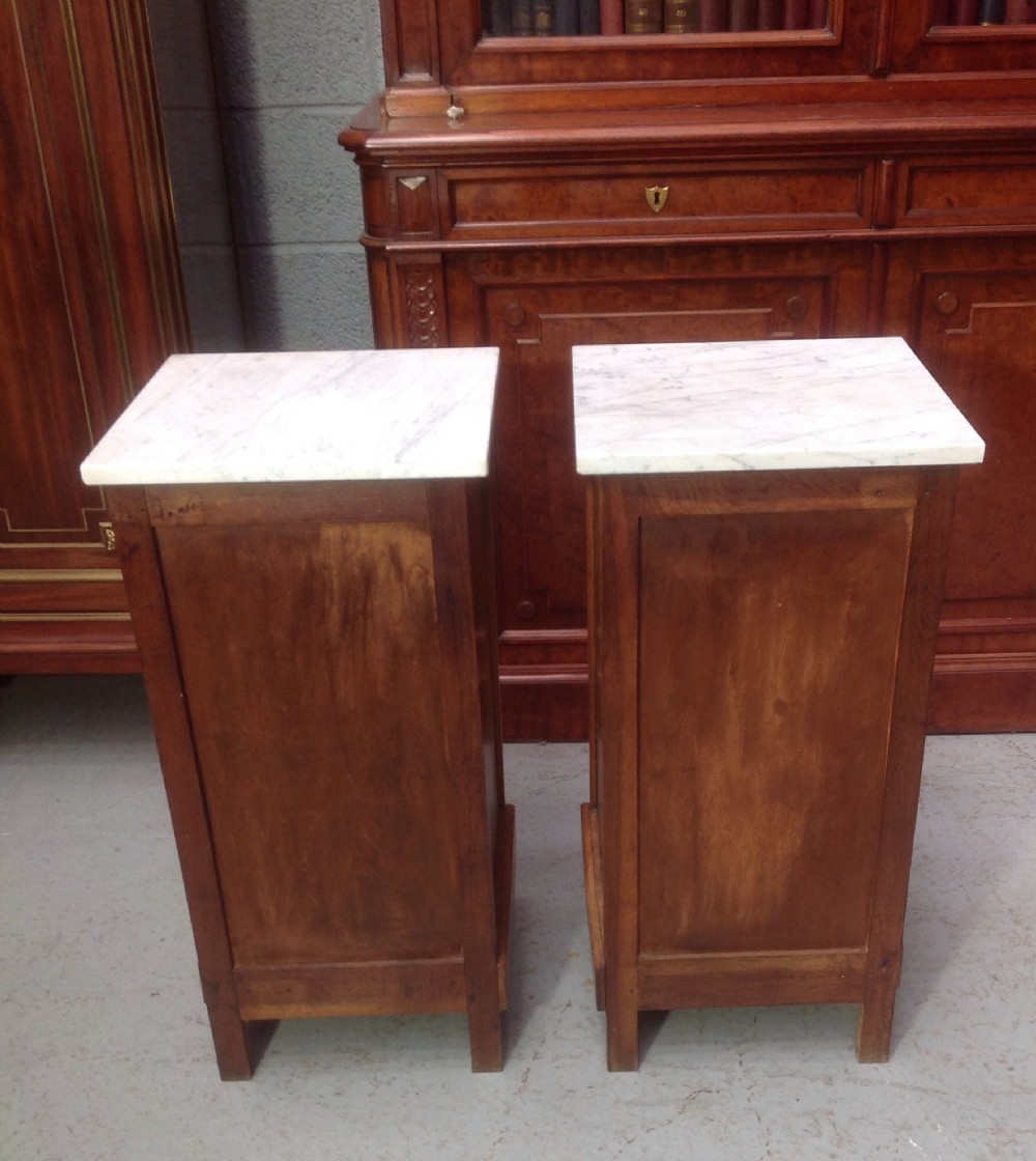 PAIR OF OAK FRENCH BEDSIDE CABINETS View V