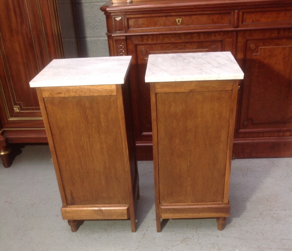 PAIR OF OAK FRENCH BEDSIDE CABINETS View VI