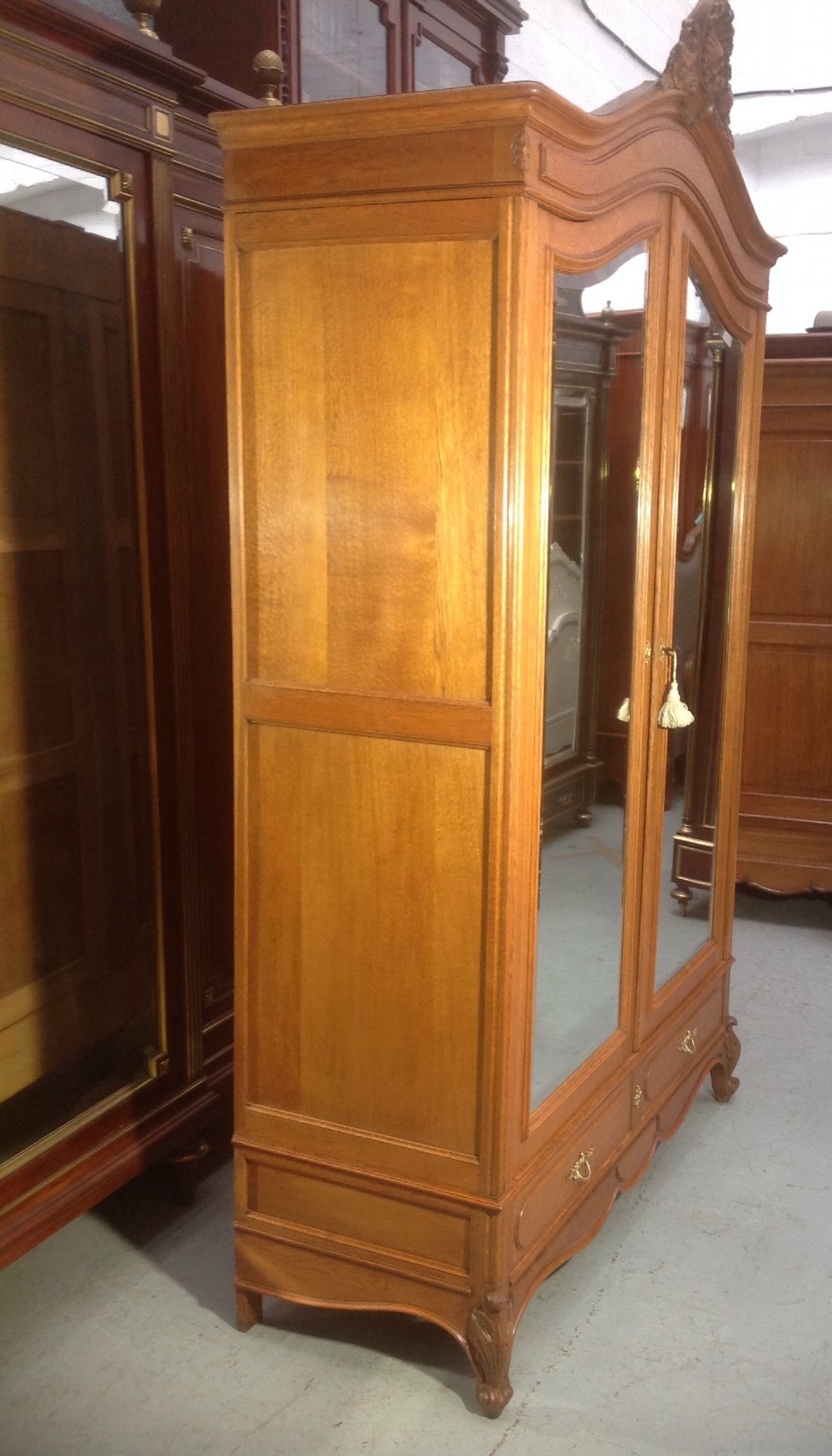 FRENCH OAK ARMOIRE View XI