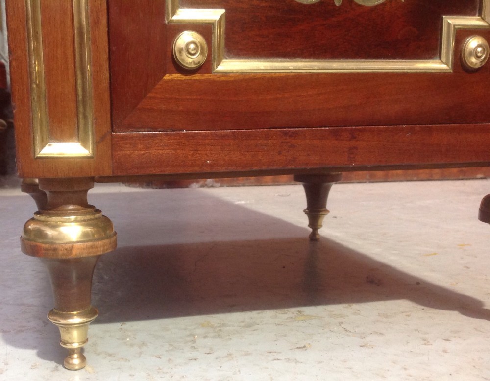 MAHOGANY AND BRASS SIDE CABINET WITH BOULE INLAYS View V