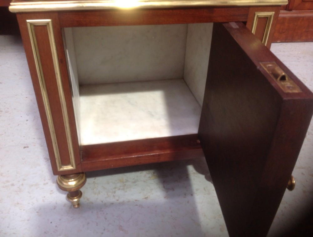 MAHOGANY AND BRASS SIDE CABINET WITH BOULE INLAYS View VII