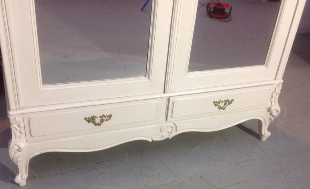 PAINTED FRENCH CARVED ARMOIRE View III