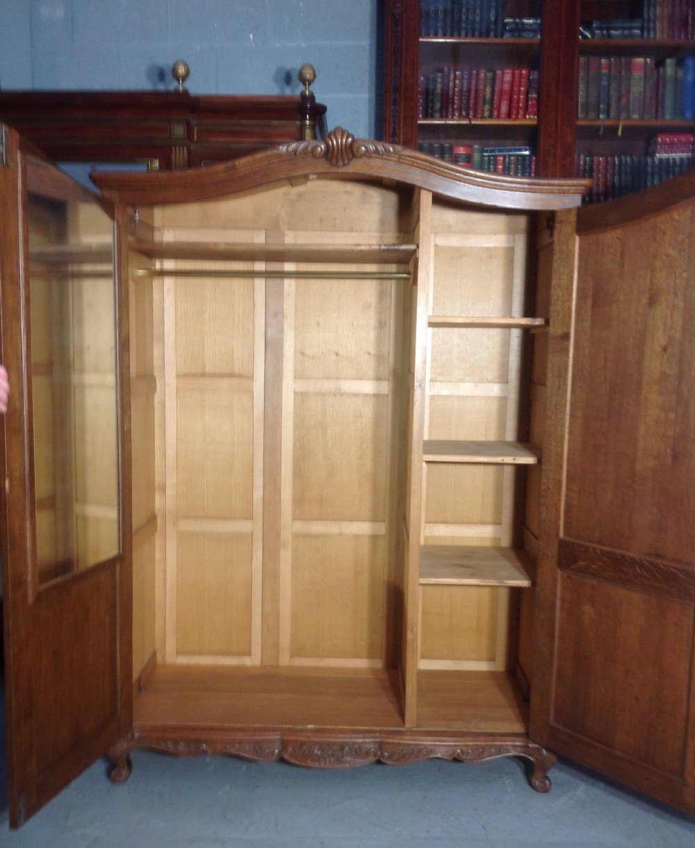 CARVED OAK FRENCH  FITTED ARMOIRE View V