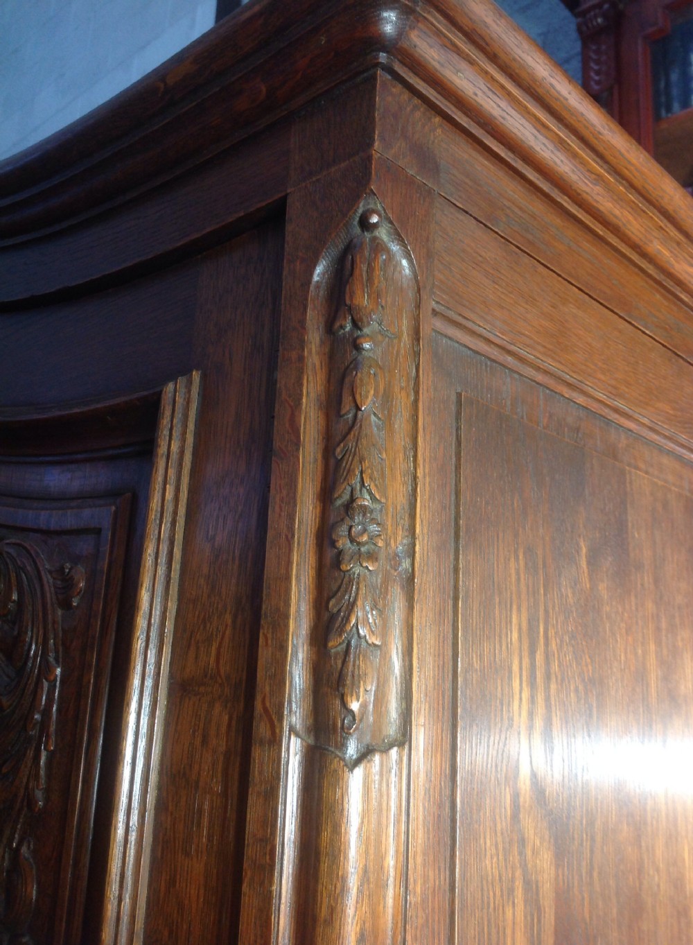 CARVED OAK FRENCH  FITTED ARMOIRE View VI
