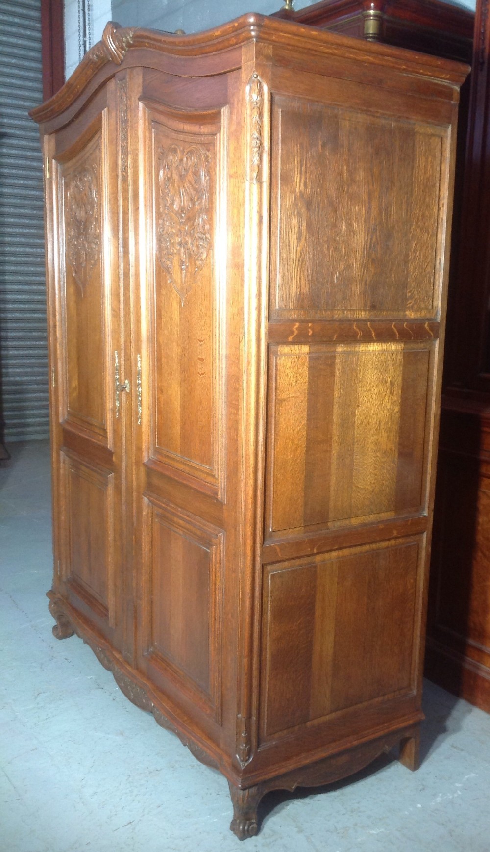 CARVED OAK FRENCH  FITTED ARMOIRE View VII