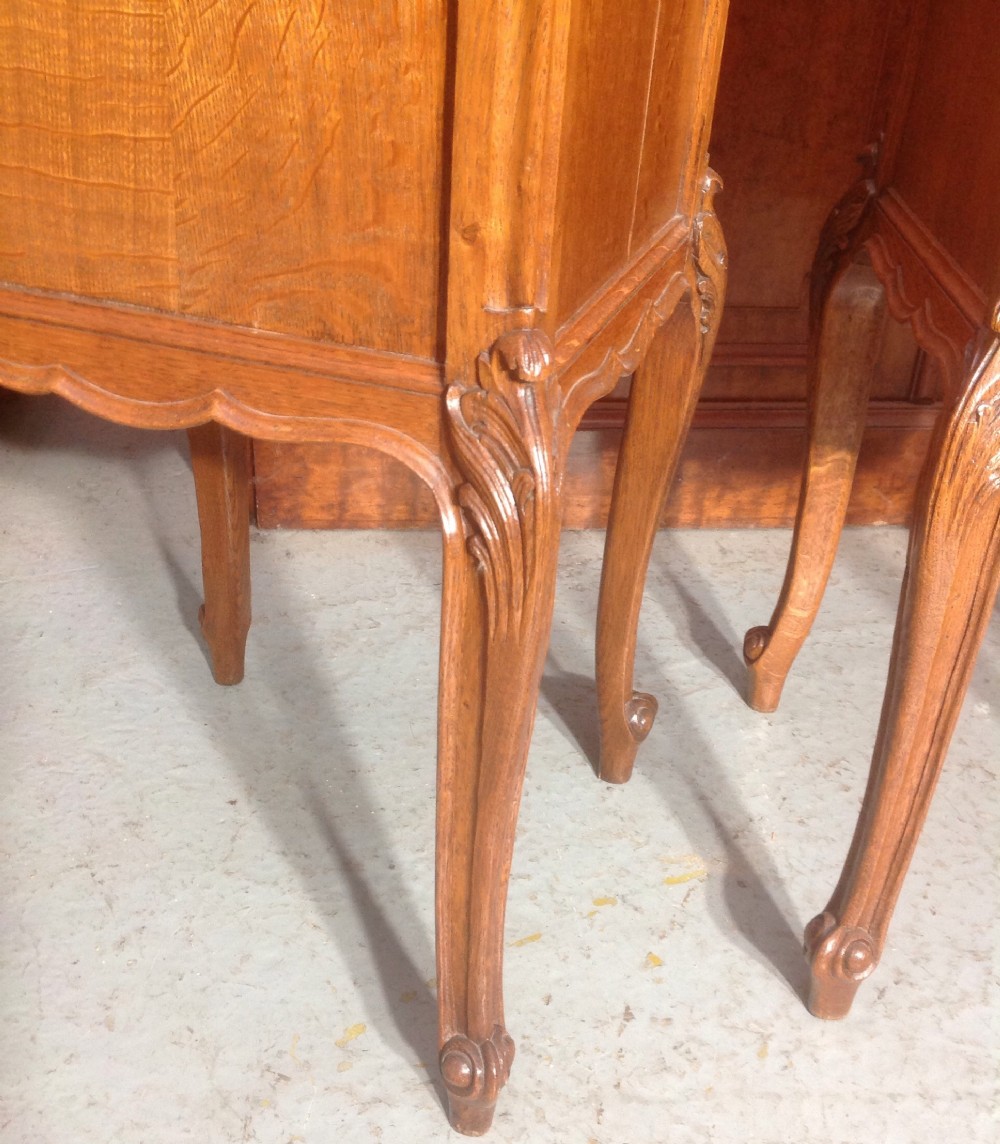 PAIR OF OAK OAK FRENCH BEDSIDE CABINETS View VI
