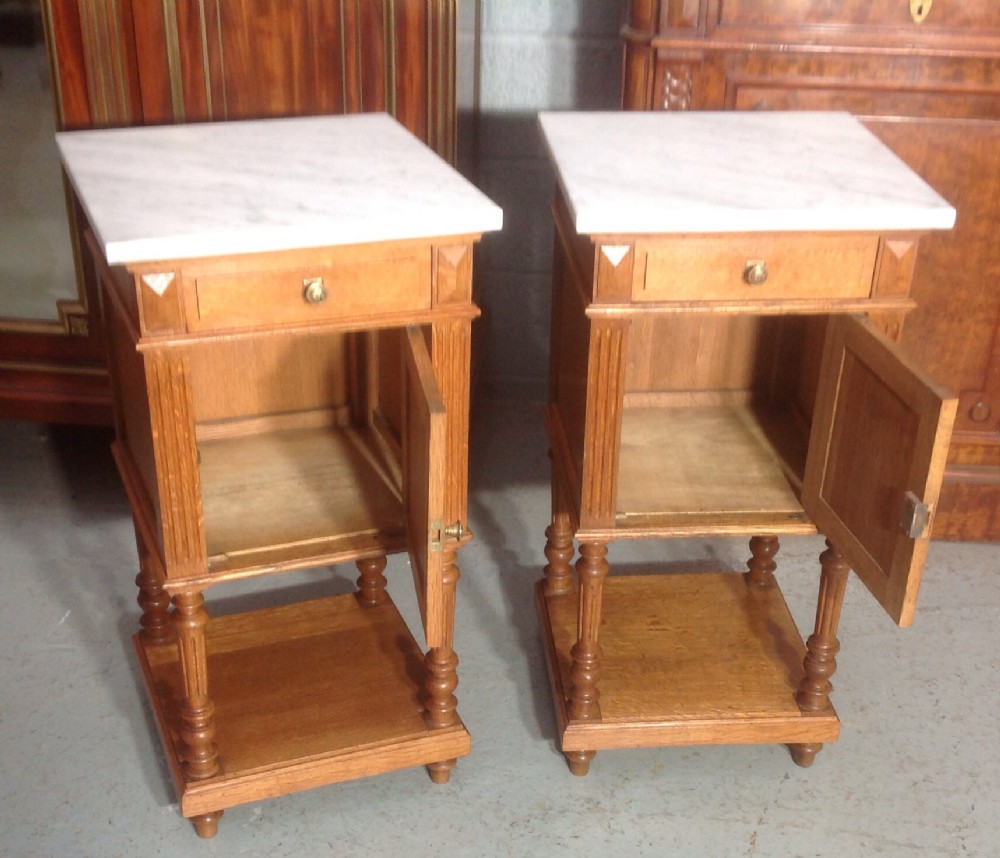 PAIR OF FRENCH OAK BEDSIDE CABINETS View IV