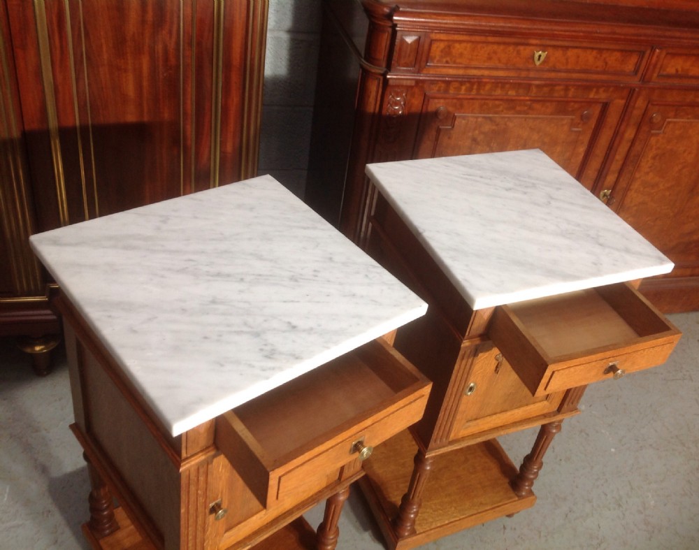 PAIR OF FRENCH OAK BEDSIDE CABINETS View VI