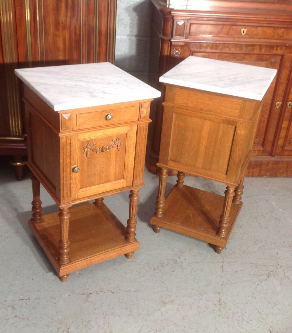 PAIR OF FRENCH OAK BEDSIDE CABINETS View VII