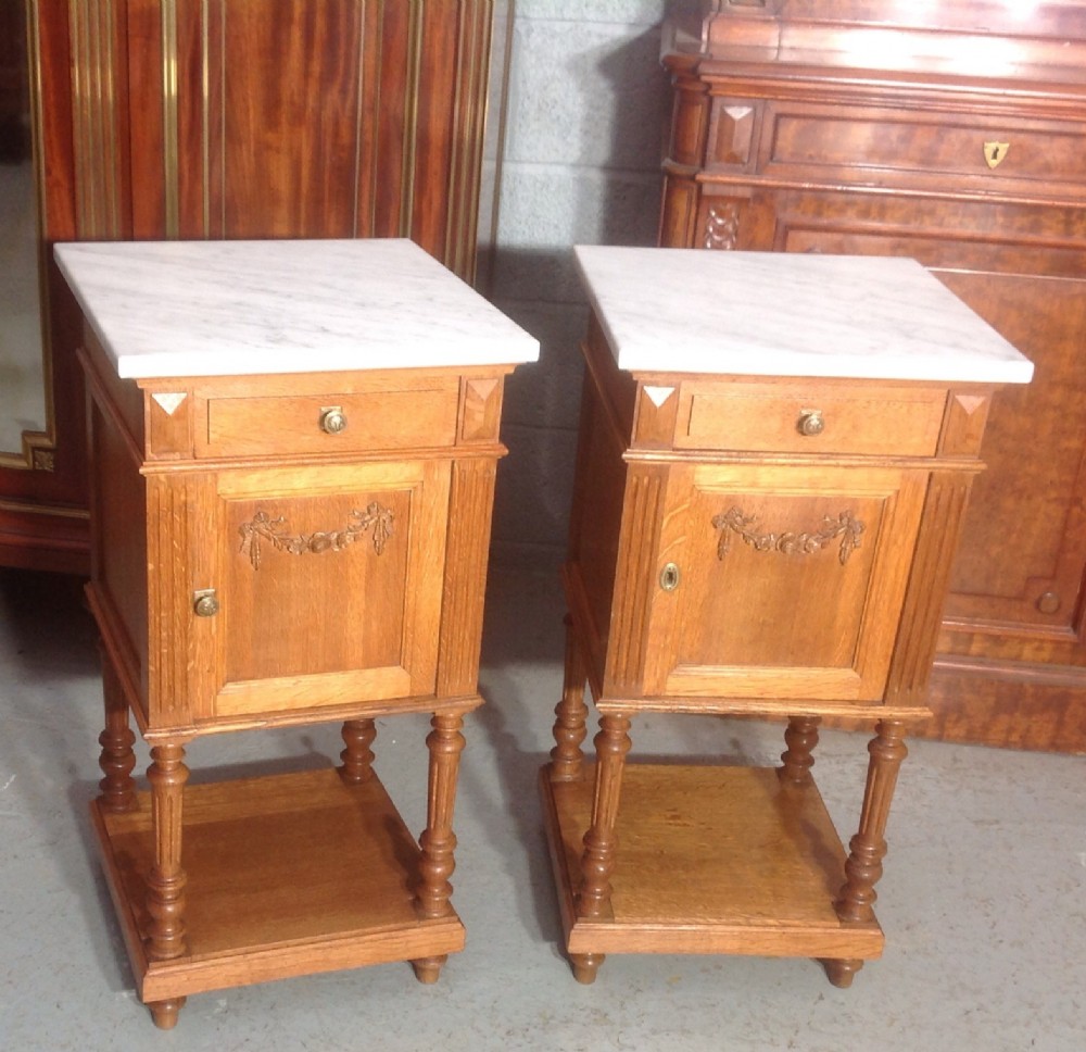 PAIR OF FRENCH OAK BEDSIDE CABINETS View VIII