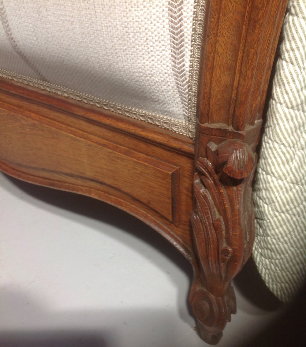 FRENCH OAK UPHOLSTERED BED View V