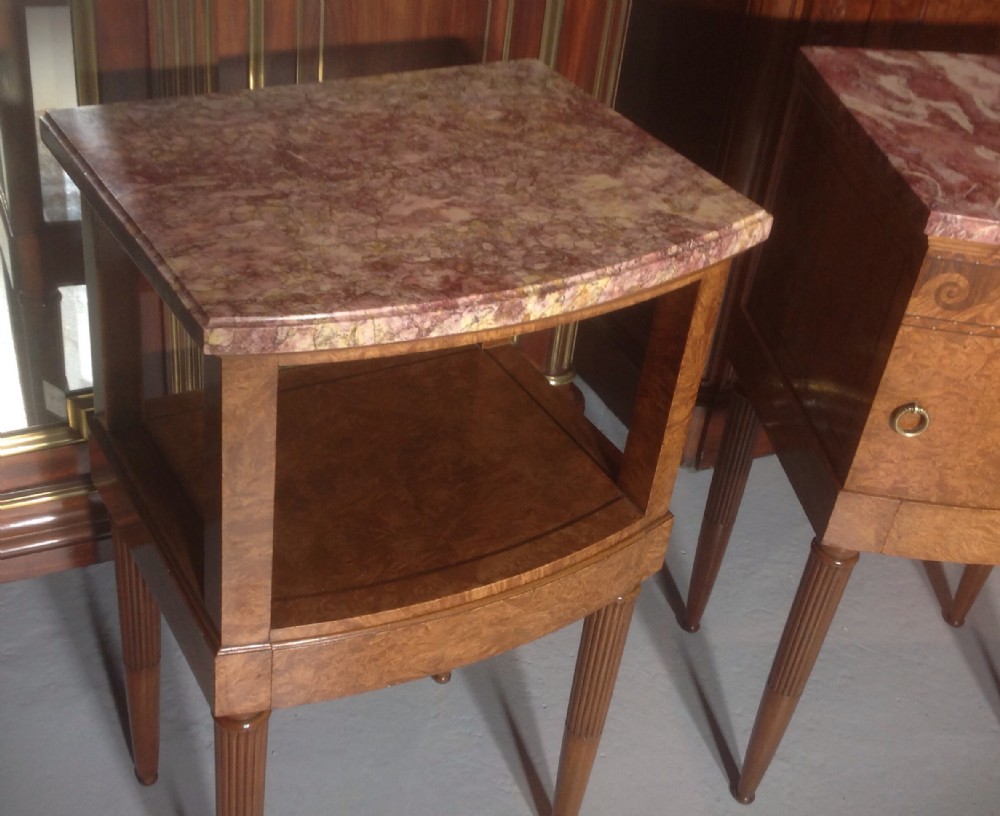 PAIR OF FRENCH ART DECO BEDSIDE CABINETS View III