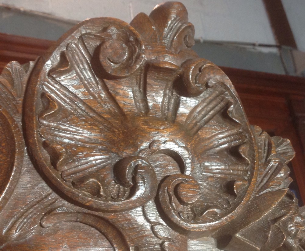 FRENCH CARVED OAK ARMOIRE View III
