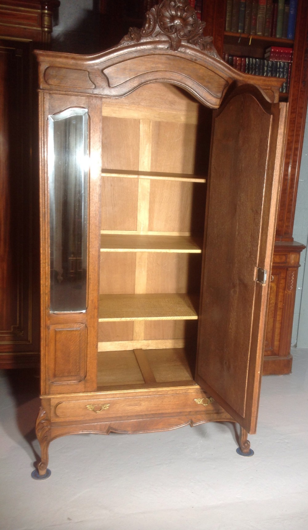 FRENCH CARVED OAK ARMOIRE View VI