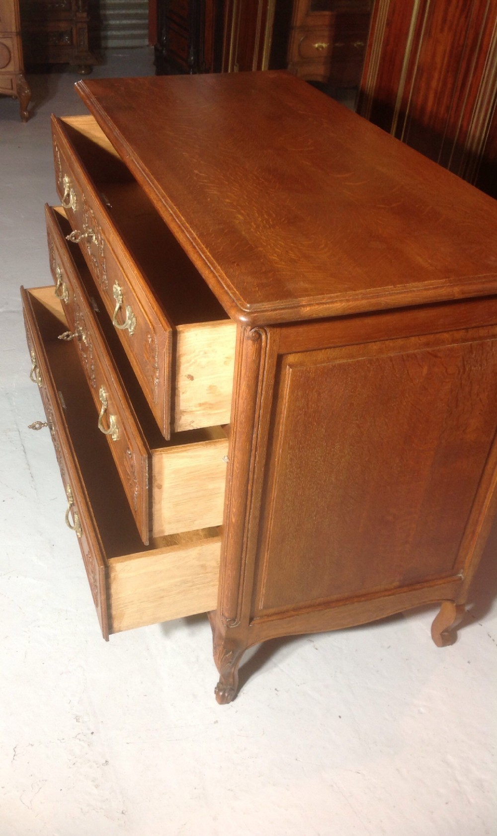 CARVED OAK FRENCH CHEST View VI