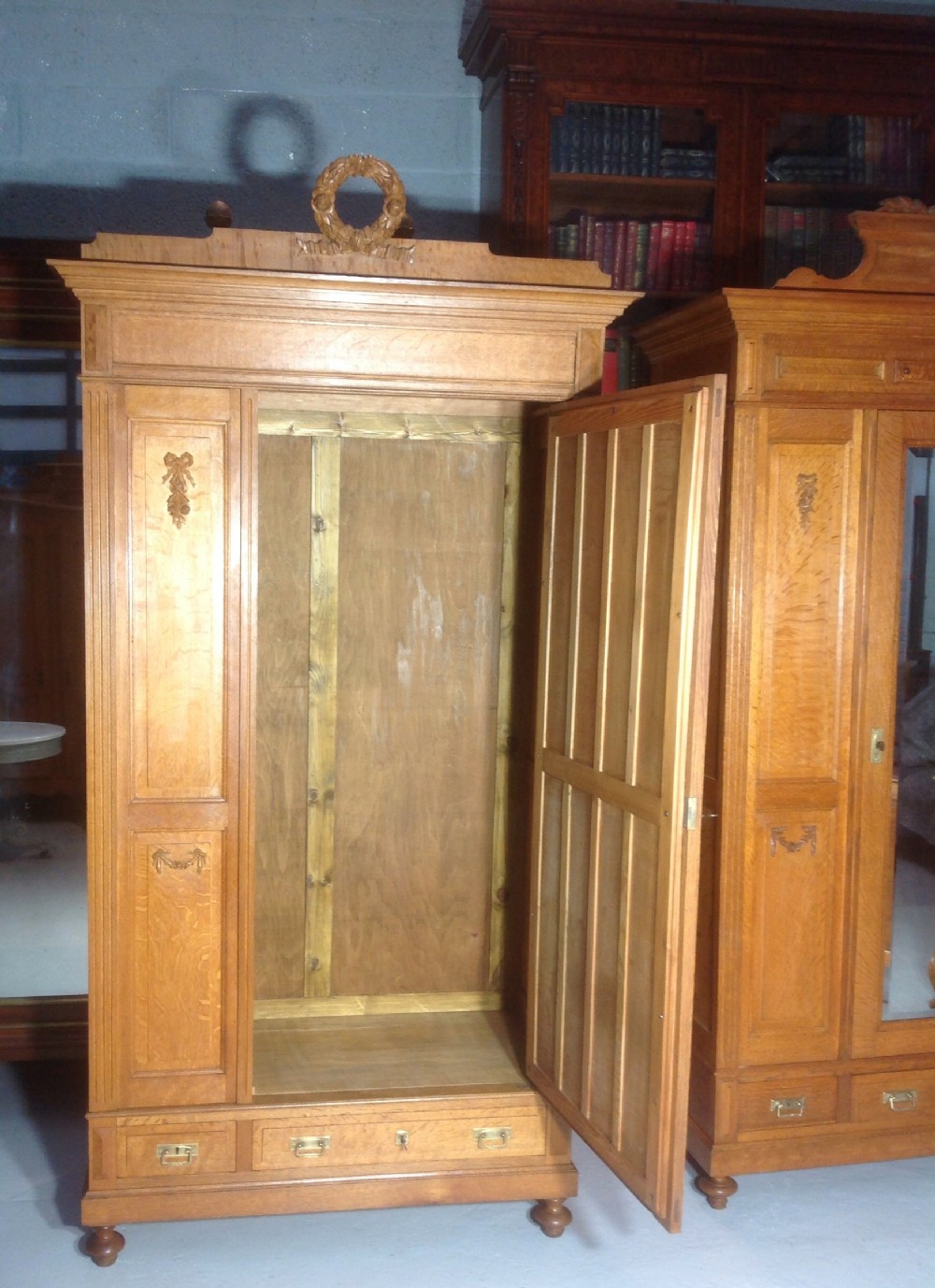 CARVED OAK FRENCH ARMOIRE View VII