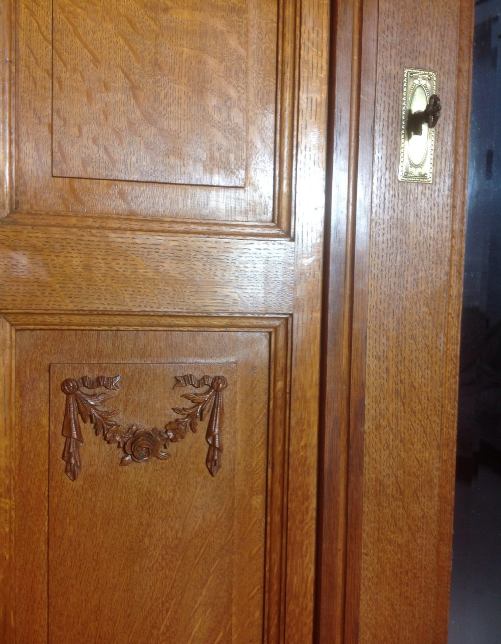 CARVED OAK FRENCH ARMOIRE View III