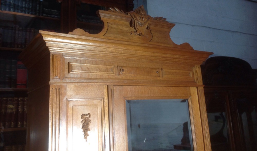 CARVED OAK FRENCH ARMOIRE View IV