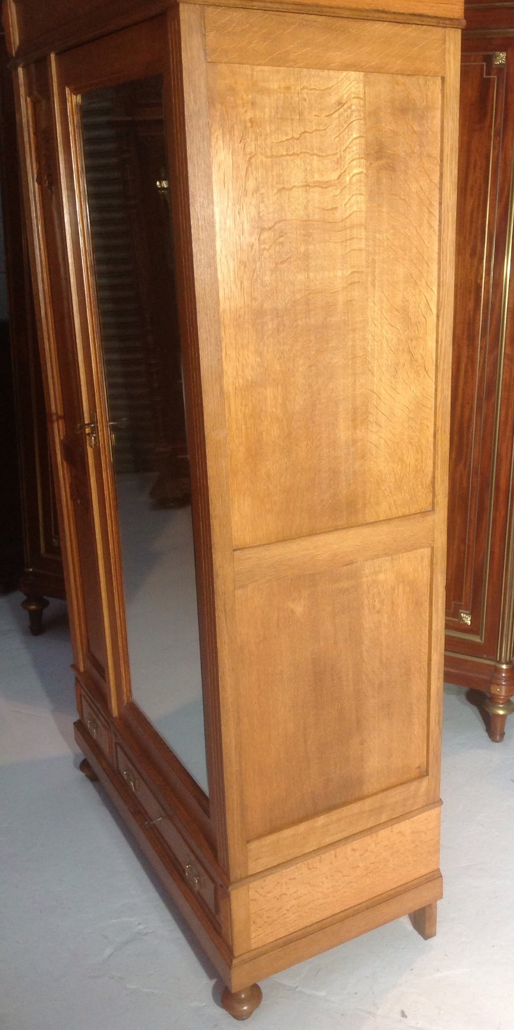 CARVED OAK FRENCH ARMOIRE View V