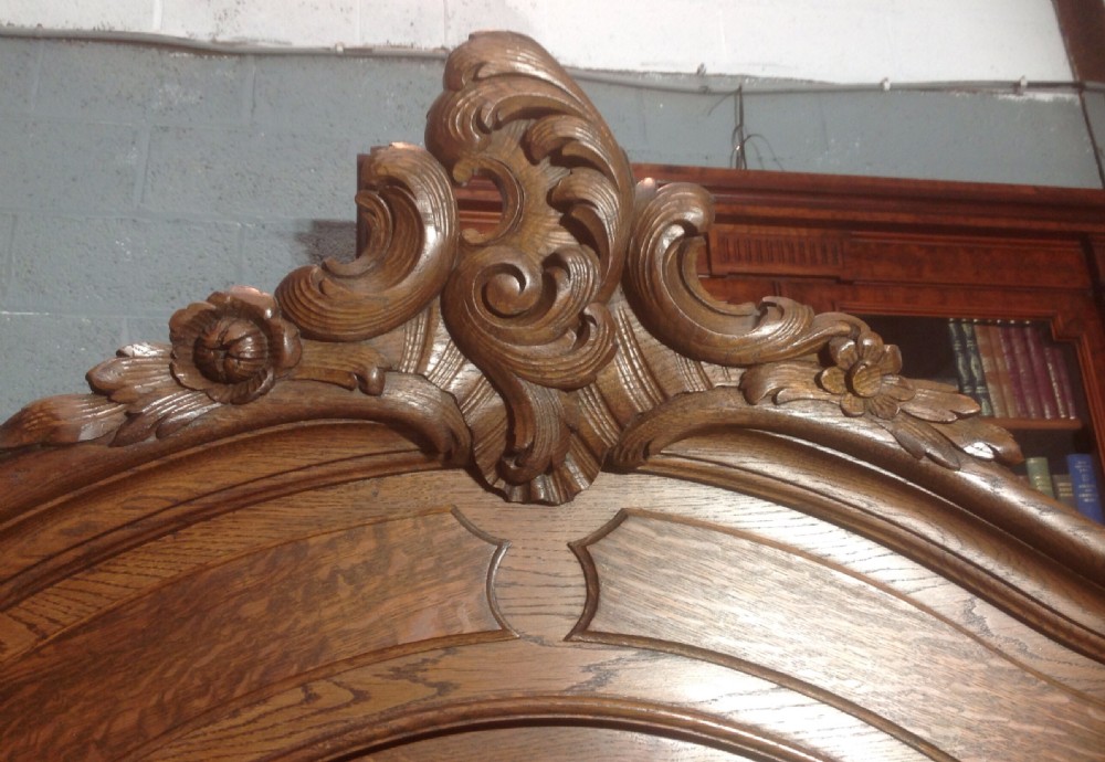 CARVED OAK FRENCH ARMOIRE View II