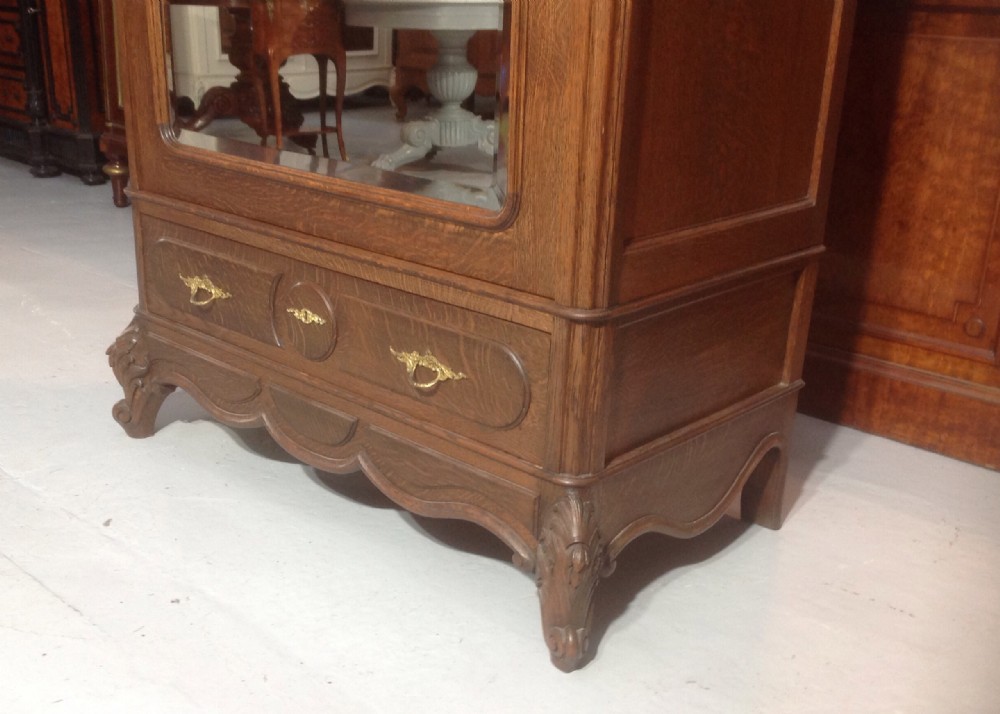 CARVED OAK FRENCH ARMOIRE View III