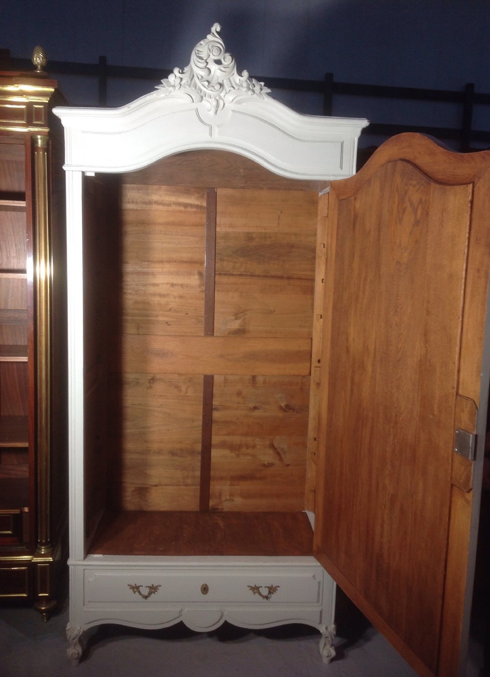 PAINTED FRENCH OAK ARMOIRE View V